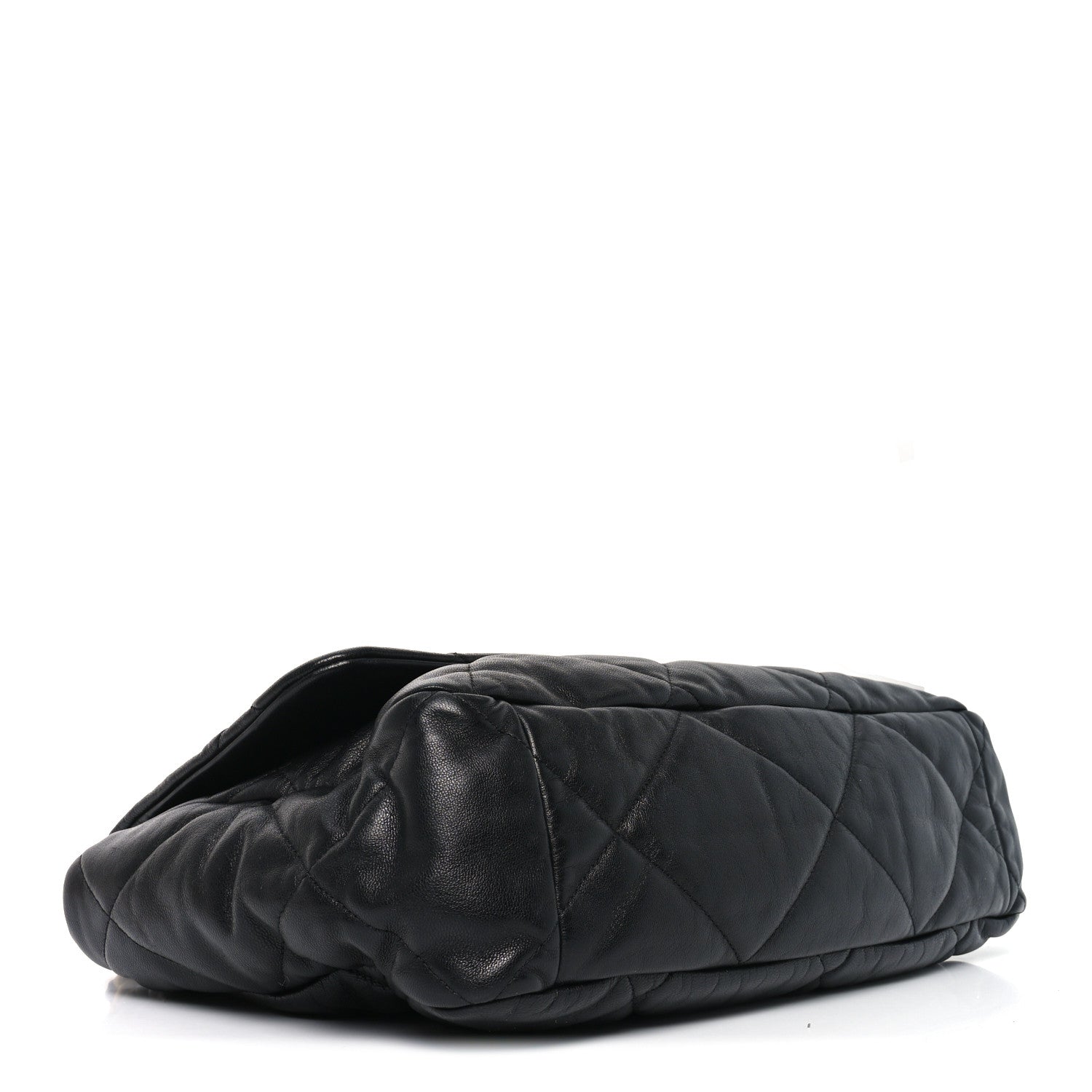 Chanel Goatskin Quilted Maxi Chanel 19 Flap Black 4 of 10