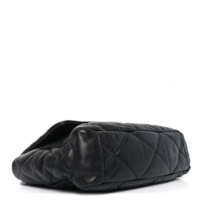 Chanel Goatskin Quilted Maxi Chanel 19 Flap Black 4 of 10