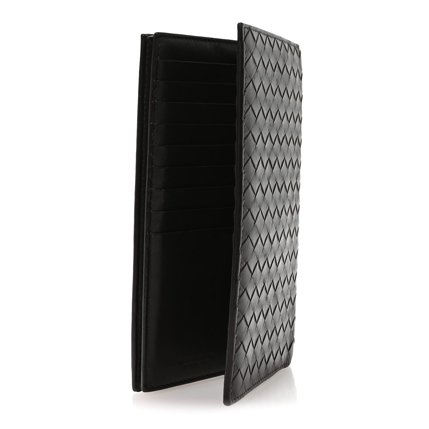 Nappa Intrecciato Continental Flap Wallet Brown