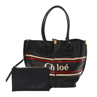 Chloe Smooth Calfskin Medium Vick Tote Full Blue 1 of 11