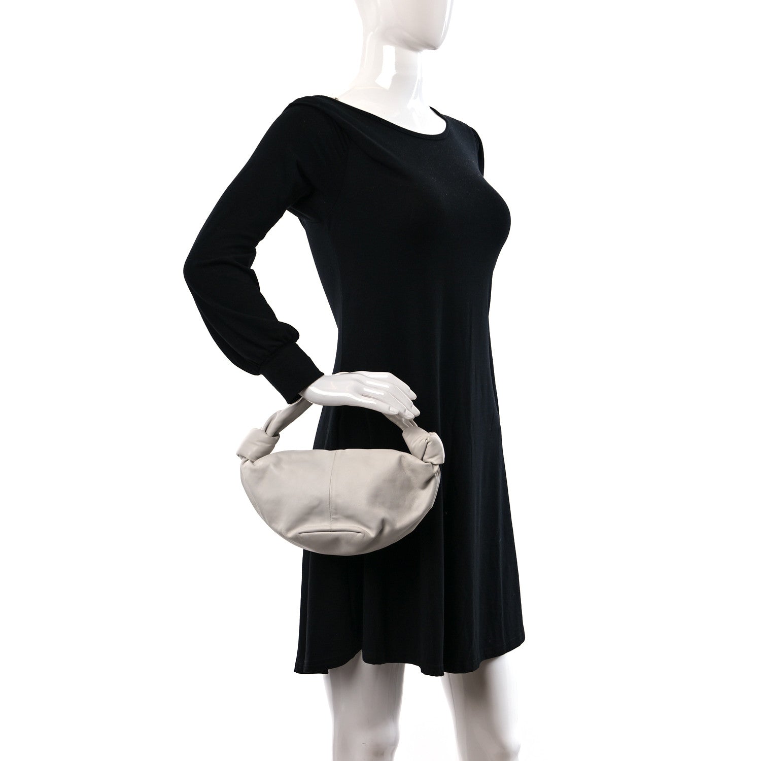 Bottega Veneta Calfskin Teen Double Knot Hobo White 2 of 7