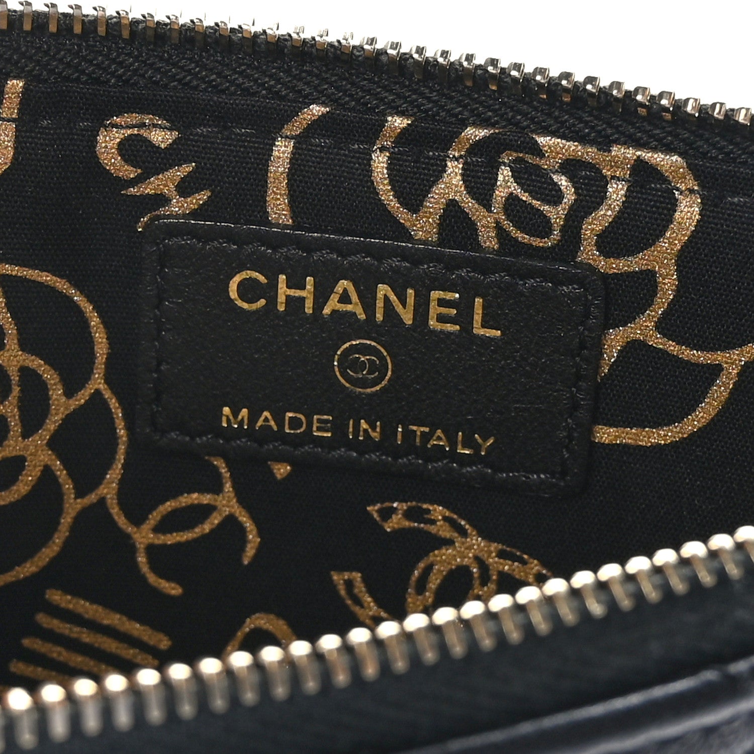 Chanel Lambskin Quilted Egyptian Amulet Classic Flat Wallet Pouch Black 6 of 8