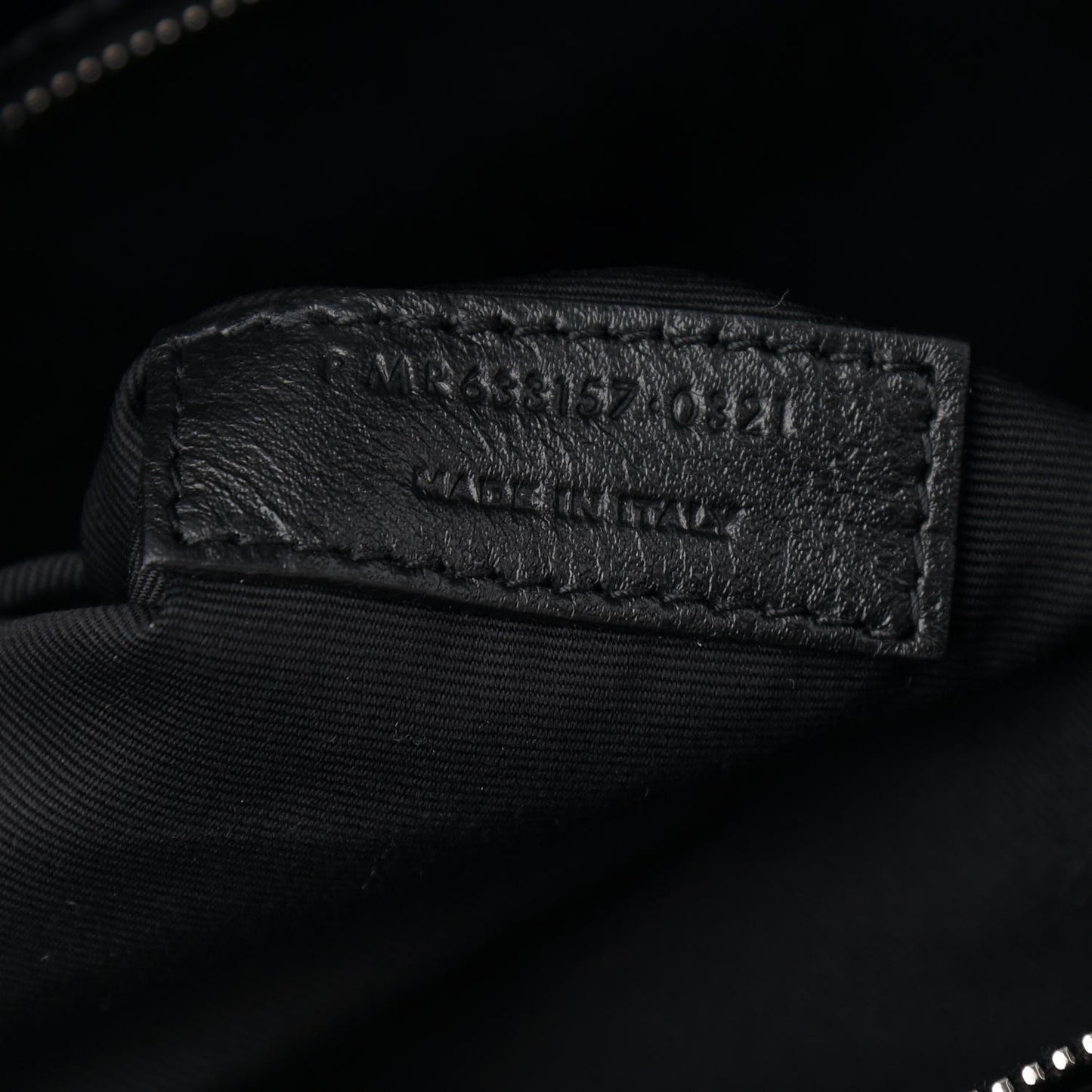 Crinkled Calfskin Matelasse Monogram Large Niki Chain Satchel Black