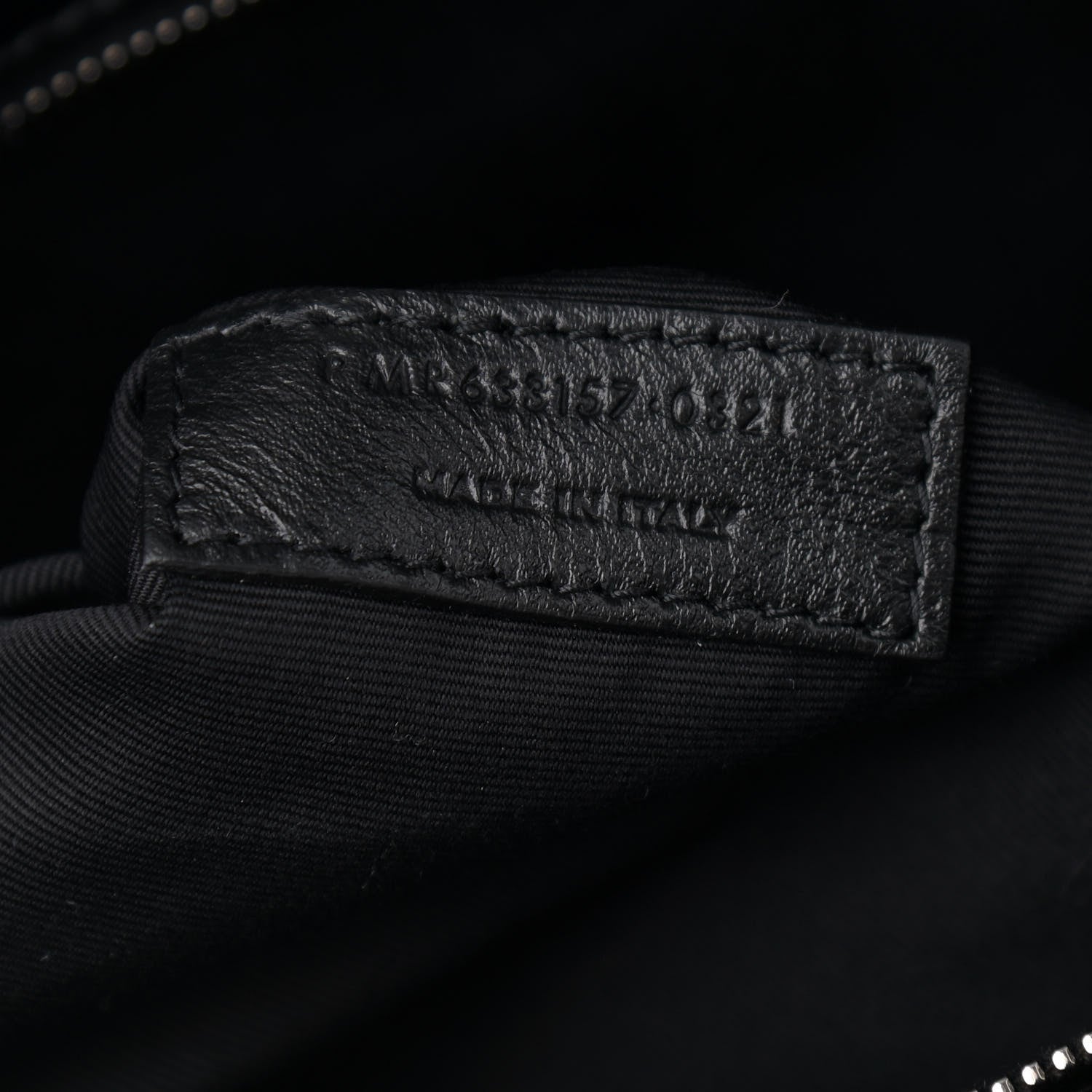 Saint Laurent Crinkled Calfskin Matelasse Monogram Large Niki Chain Satchel Black 7 of 9