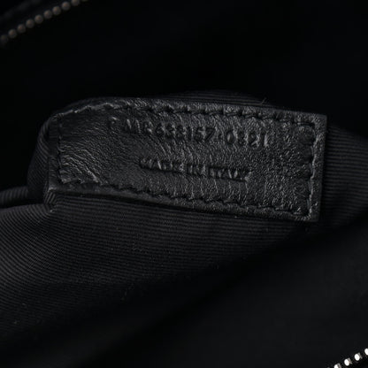 Saint Laurent Crinkled Calfskin Matelasse Monogram Large Niki Chain Satchel Black 7 of 9