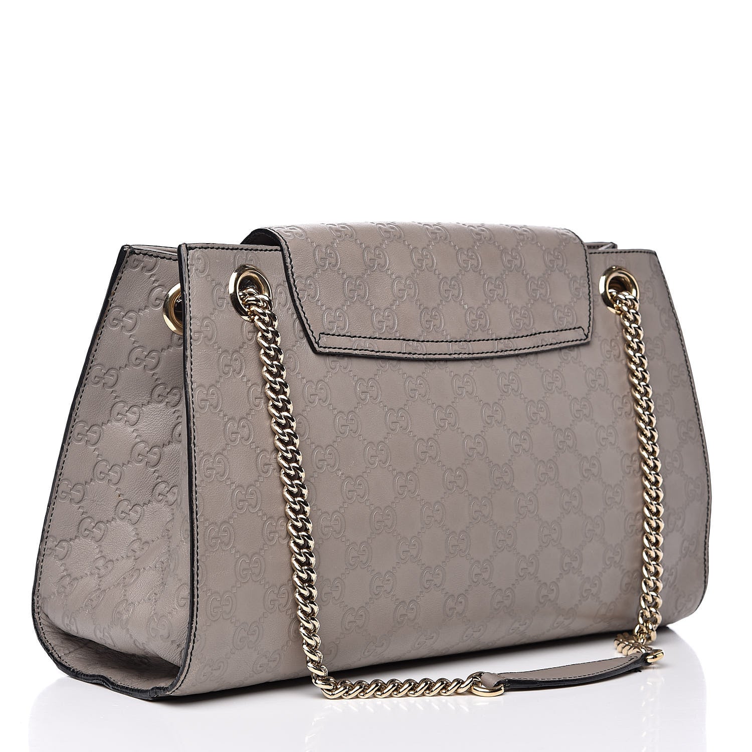 Gucci Soft Guccissima Large Emily Chain Shoulder Bag Storm Grey 3 of 17