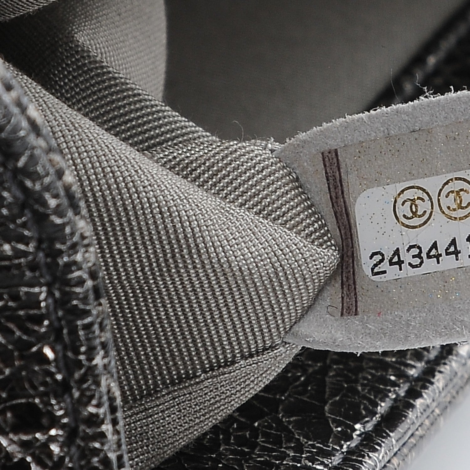 Chanel Cracked Metallic Calfskin Quilted Medium Boy Flap Silver 7 of 7