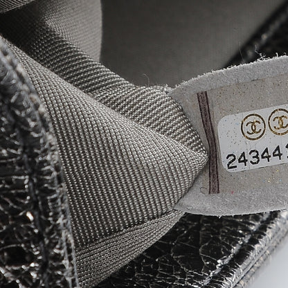 Chanel Cracked Metallic Calfskin Quilted Medium Boy Flap Silver 7 of 7