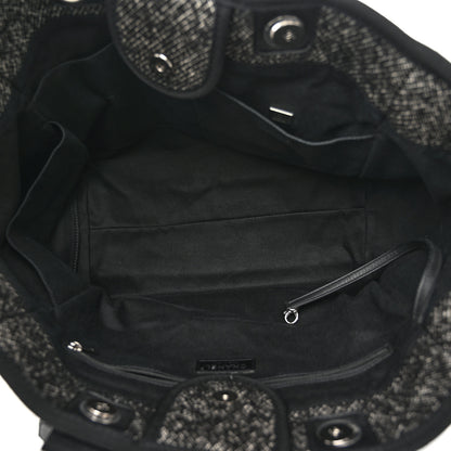 Chanel Mixed Fibers Calfskin Medium Deauville Tote Black 5 of 11