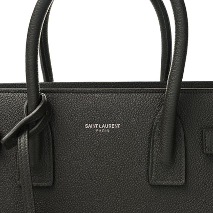 Saint Laurent Grained Calfskin Baby Sac De Jour Coal 8 of 11