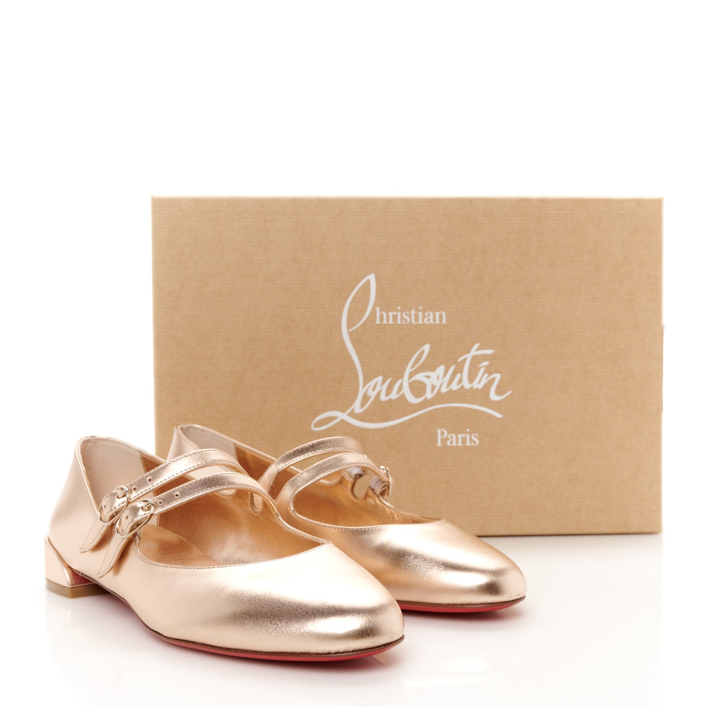 Calf Laminato Satin Sweet Jane Flats 37.5 Leche