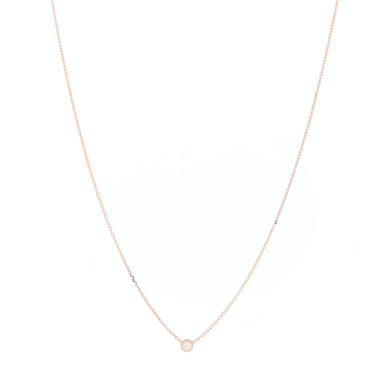 18K Pink Gold Diamond XS D'Amour Pendant Necklace