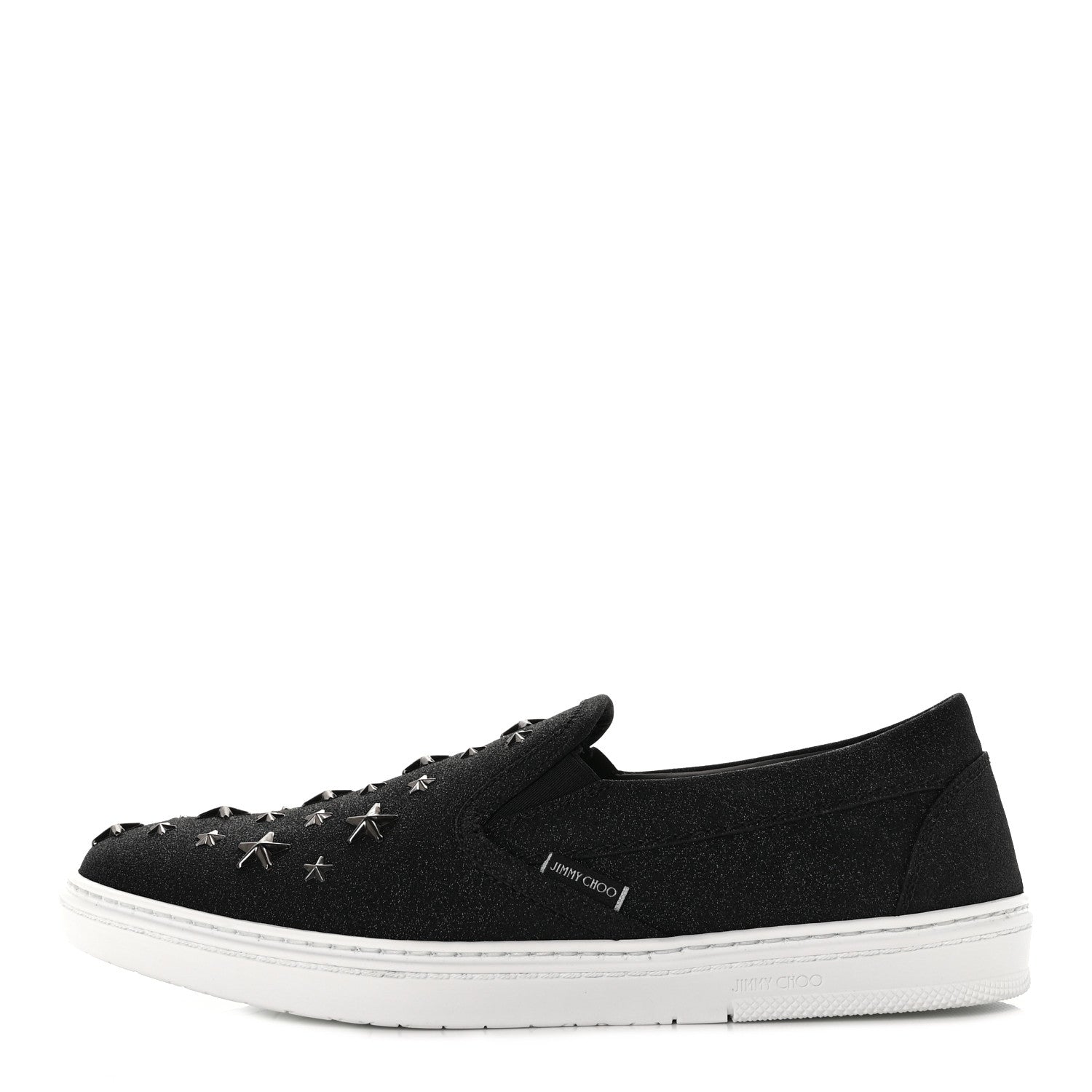 Jimmy Choo Fine Glitter Suede Mens Grove Sneakers 41.5 Black 1 of 7
