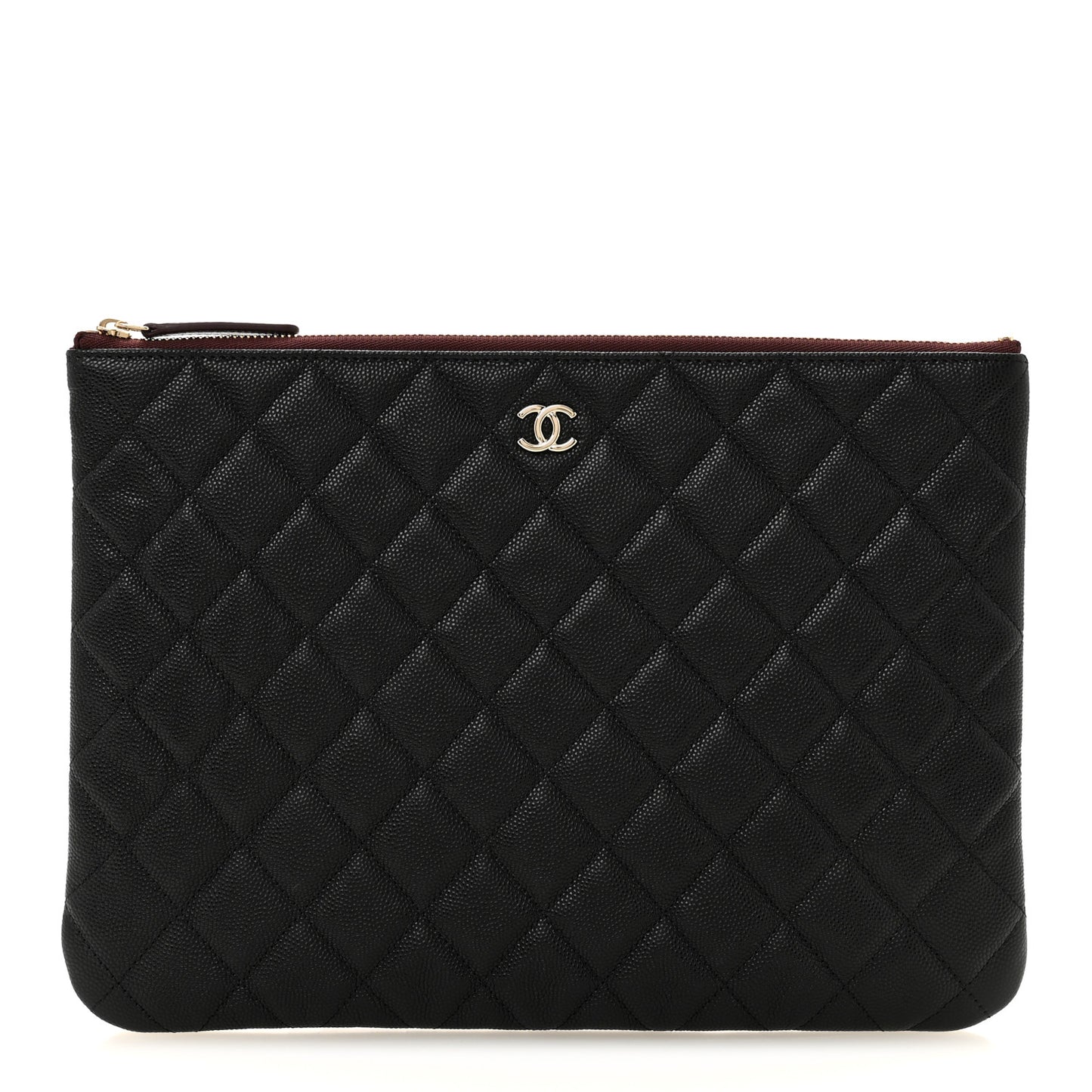 Caviar Quilted Medium Cosmetic Case Black