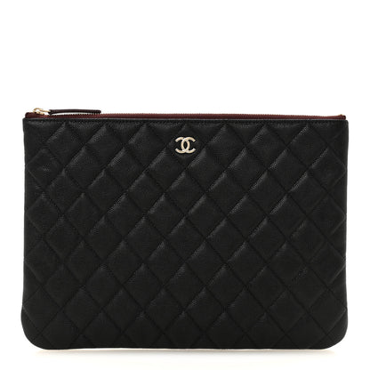 Chanel Caviar Quilted Medium Cosmetic Case Black 1 of 7