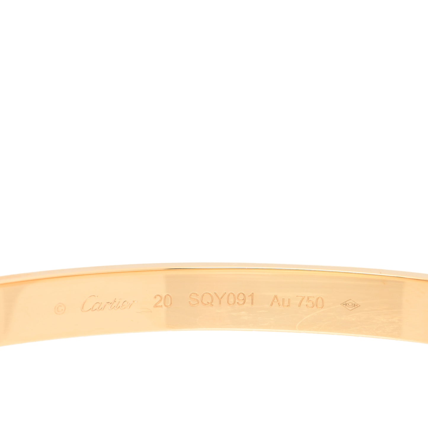 18K Yellow Gold LOVE Bracelet 20