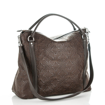 Louis Vuitton Monogram Lambskin Antheia IXIA MM Chocolate 3 of 6