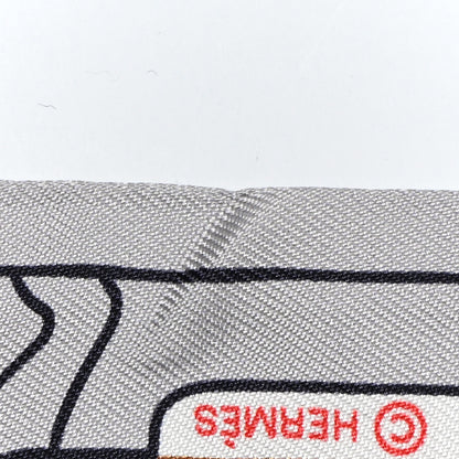 Hermes Silk Les Chiens Parisiens Twilly Gris Perle Bleu Jaune 8 of 9