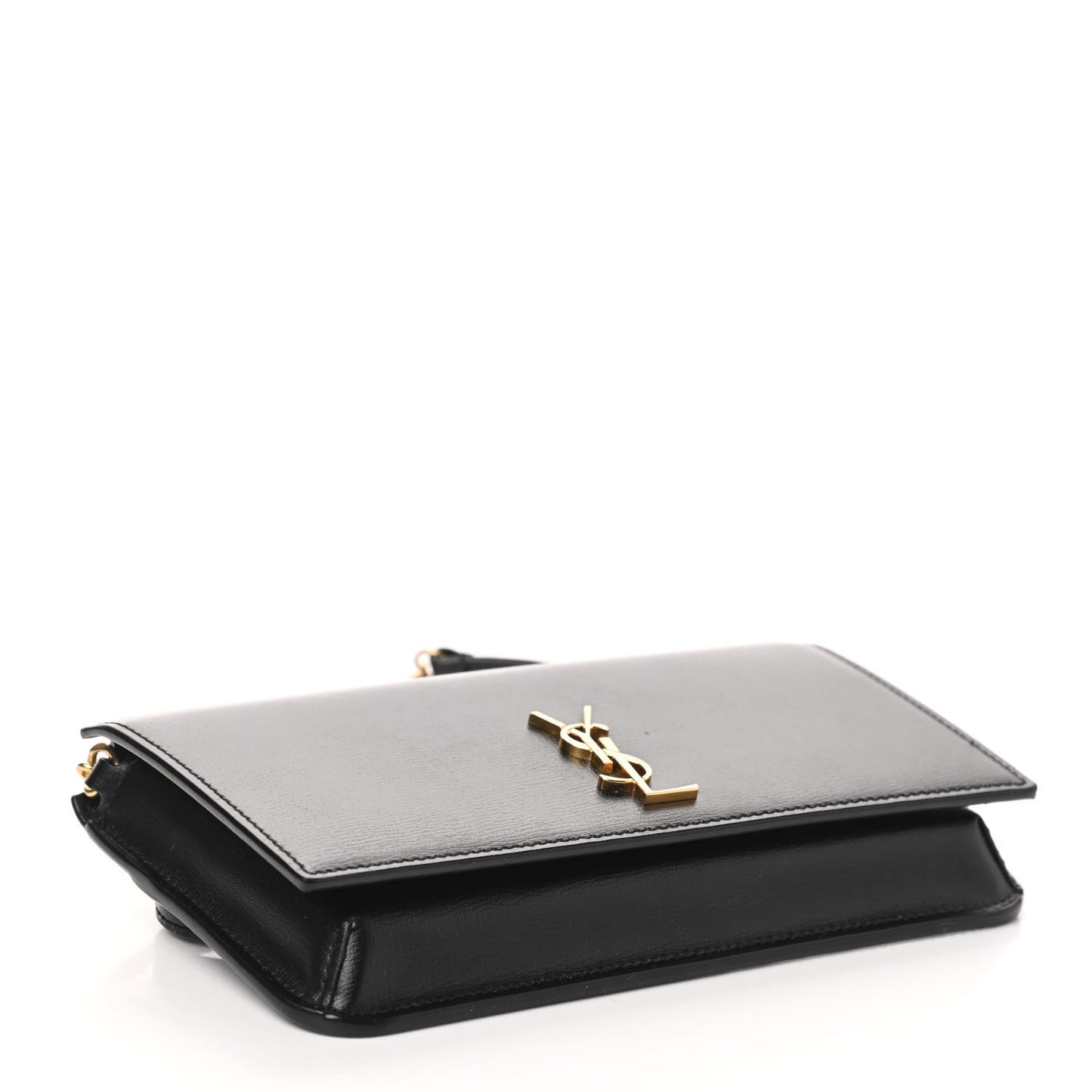 Smooth Calfskin Monogram Phone Holder Crossbody Black