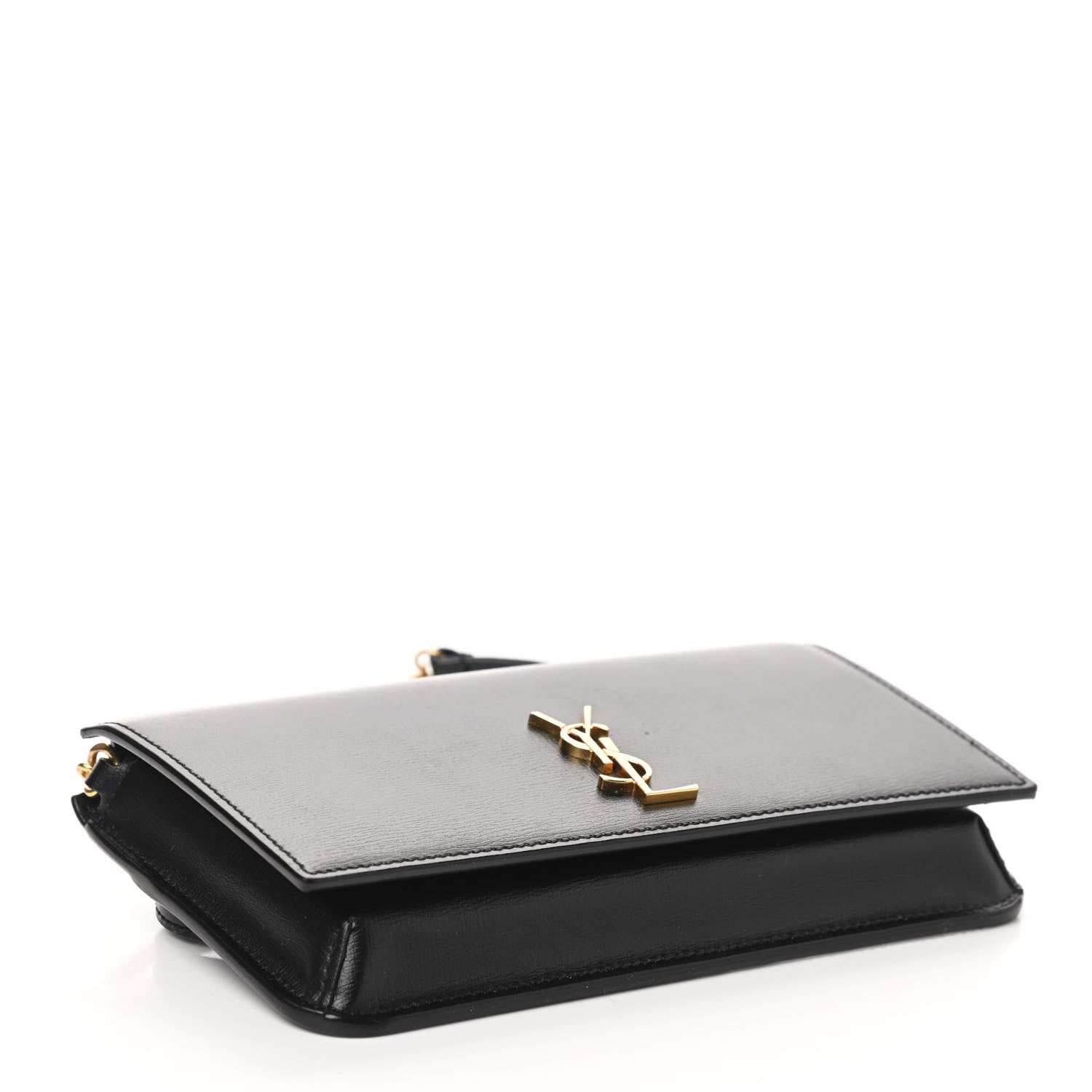 Saint Laurent Smooth Calfskin Monogram Phone Holder Crossbody Black 4 of 9