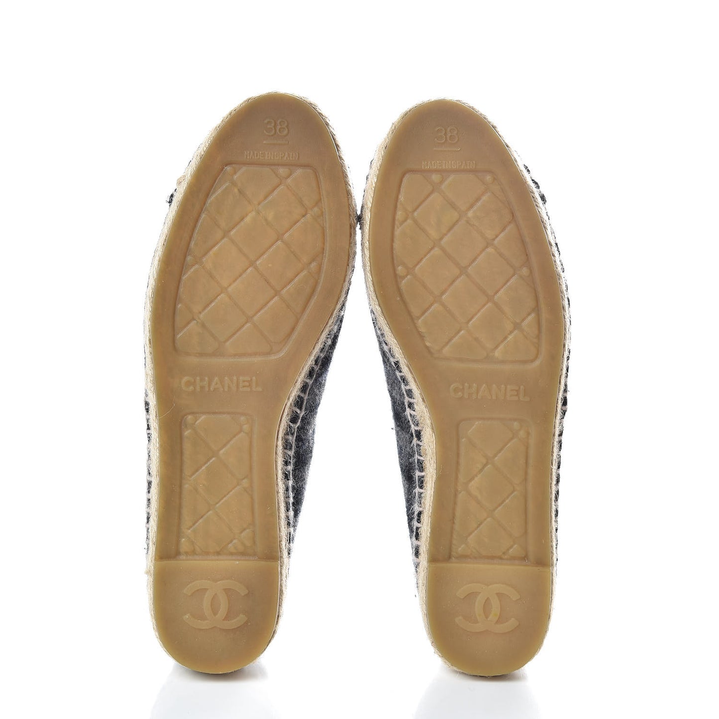 Flannel CC Espadrilles 38 Dark Grey Black