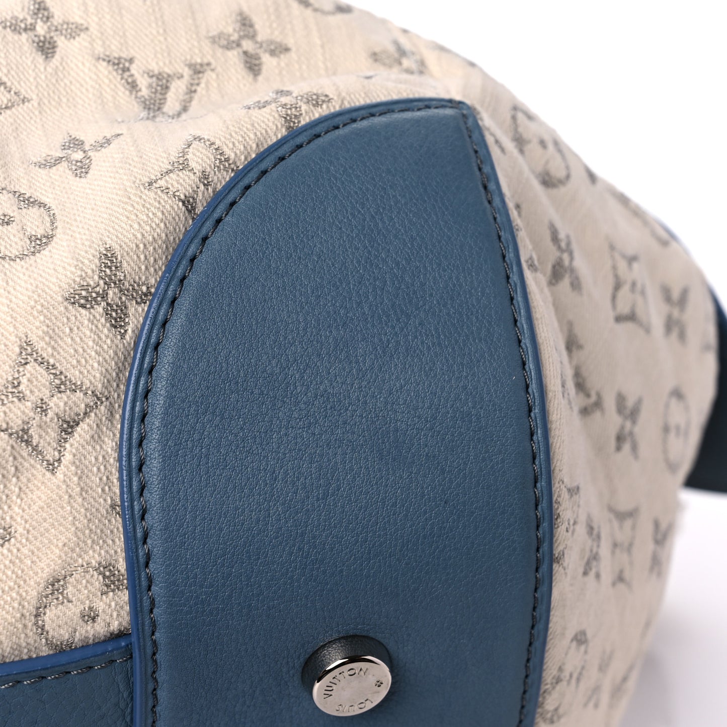 Monogram Denim Speedy Round Blue