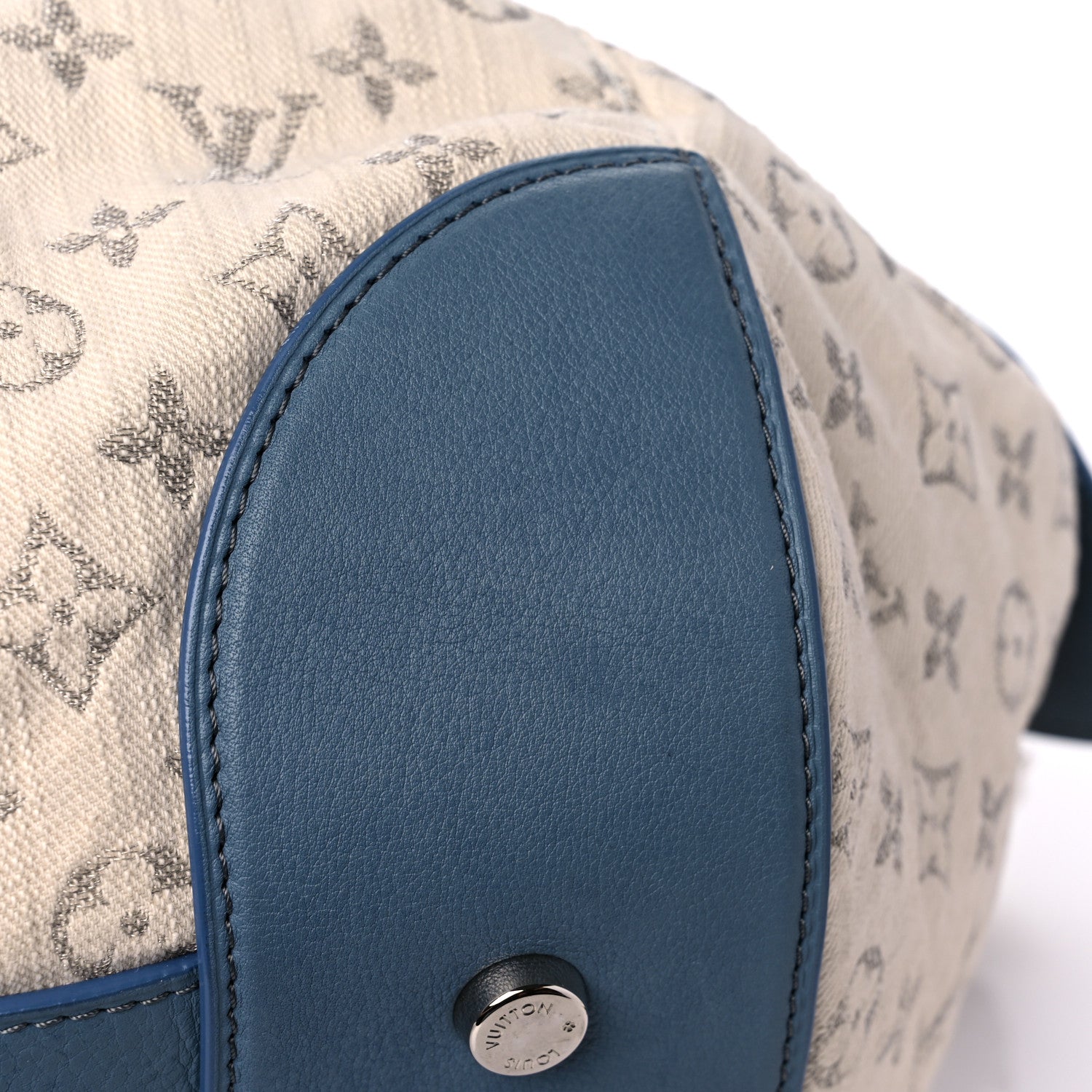 Louis Vuitton Monogram Denim Speedy Round Blue 12 of 20