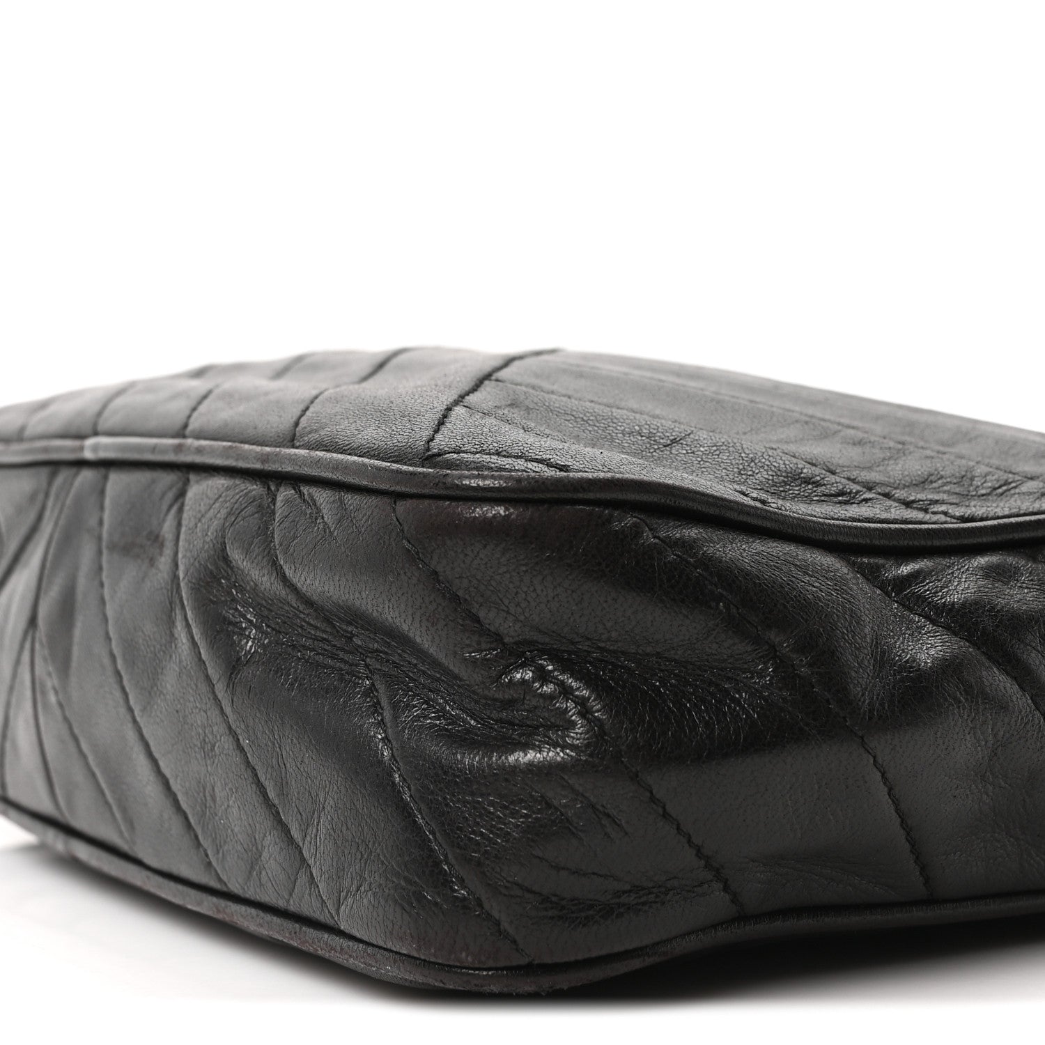 Chanel Lambskin Chevron Quilted Tassel Camera Case Black 21 of 23