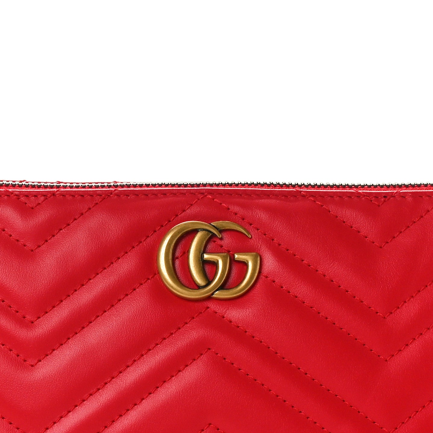 Calfskin Matelasse Chevron GG Marmont Sling Shoulder Bag Rosso