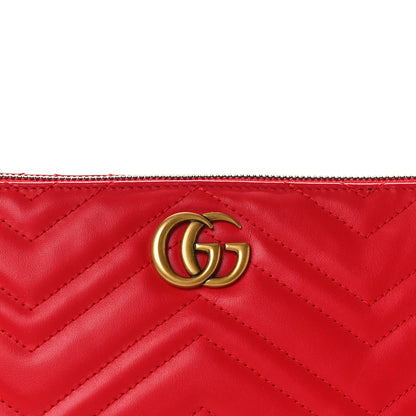 Gucci Calfskin Matelasse Chevron GG Marmont Sling Shoulder Bag Rosso 8 of 10
