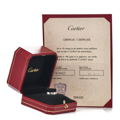 Cartier 18K White Gold Diamond 4mm LOVE Wedding Band Ring 52 6 5 of 5