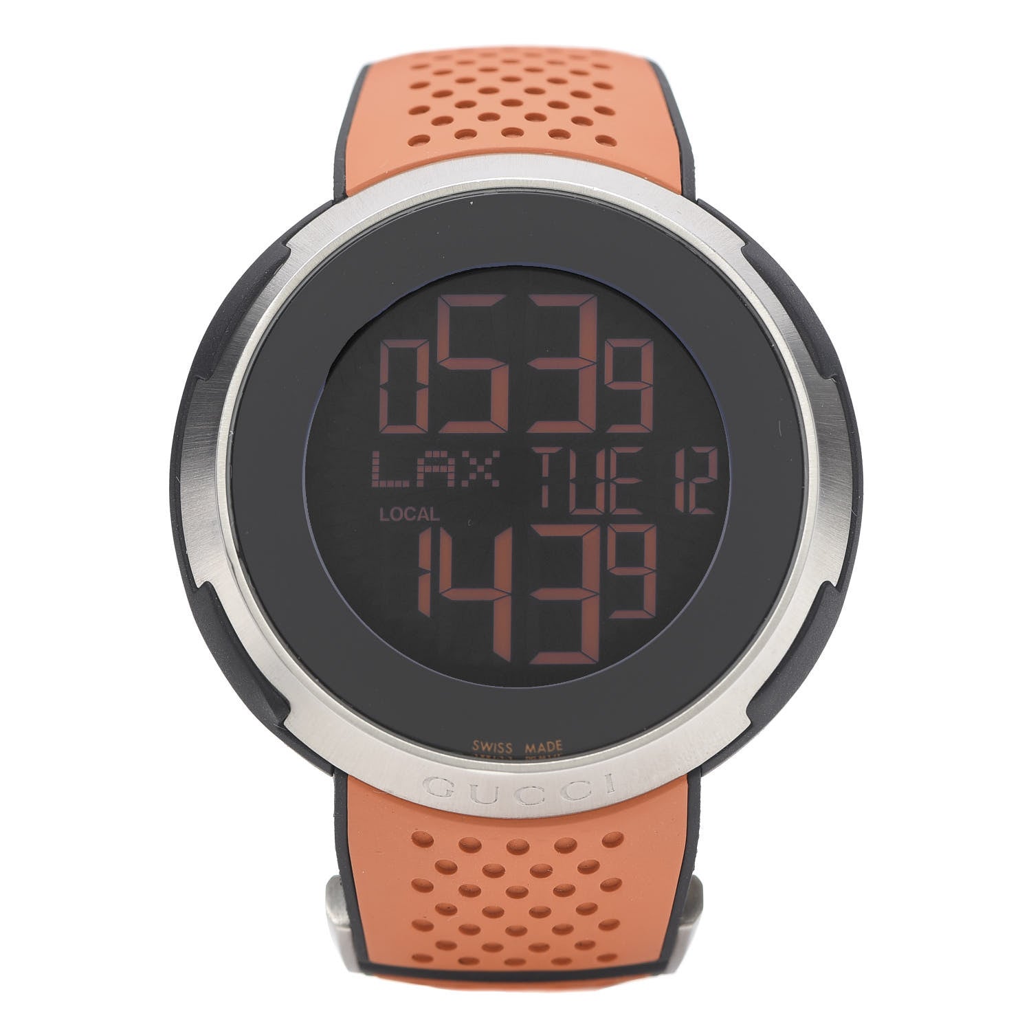 Gucci Stainless Steel Rubber 49mm Digital I-Gucci Sport Watch Black 1 of 7