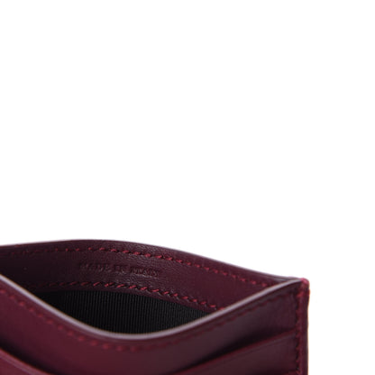 Burberry Smooth Calfskin 1983 Knight Check Card Case Antique Red 7 of 7