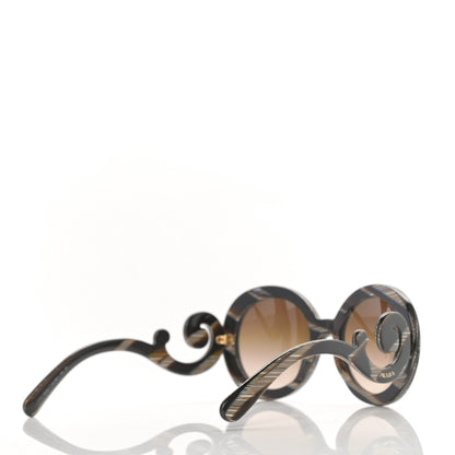 Prada Baroque Sunglasses SPR 27N Black Horn 4 of 8