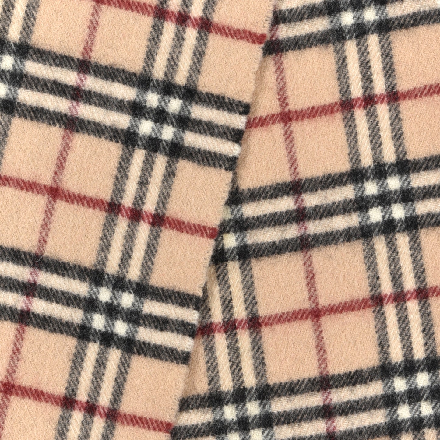 Wool Vintage Check Scarf Beige