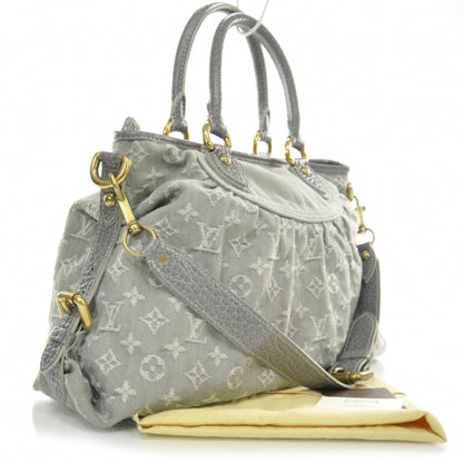 Louis Vuitton Denim Neo Cabby MM Grey 3 of 9