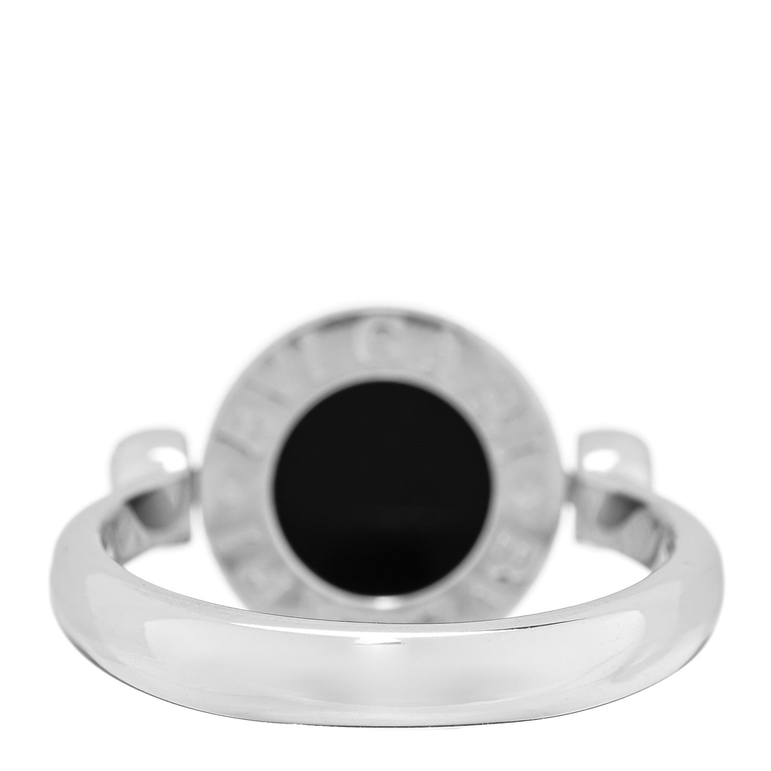 Bulgari 18K White Gold Diamond Black Onyx Bvlgari Bvlgari Flip Ring 47 4 3 of 4
