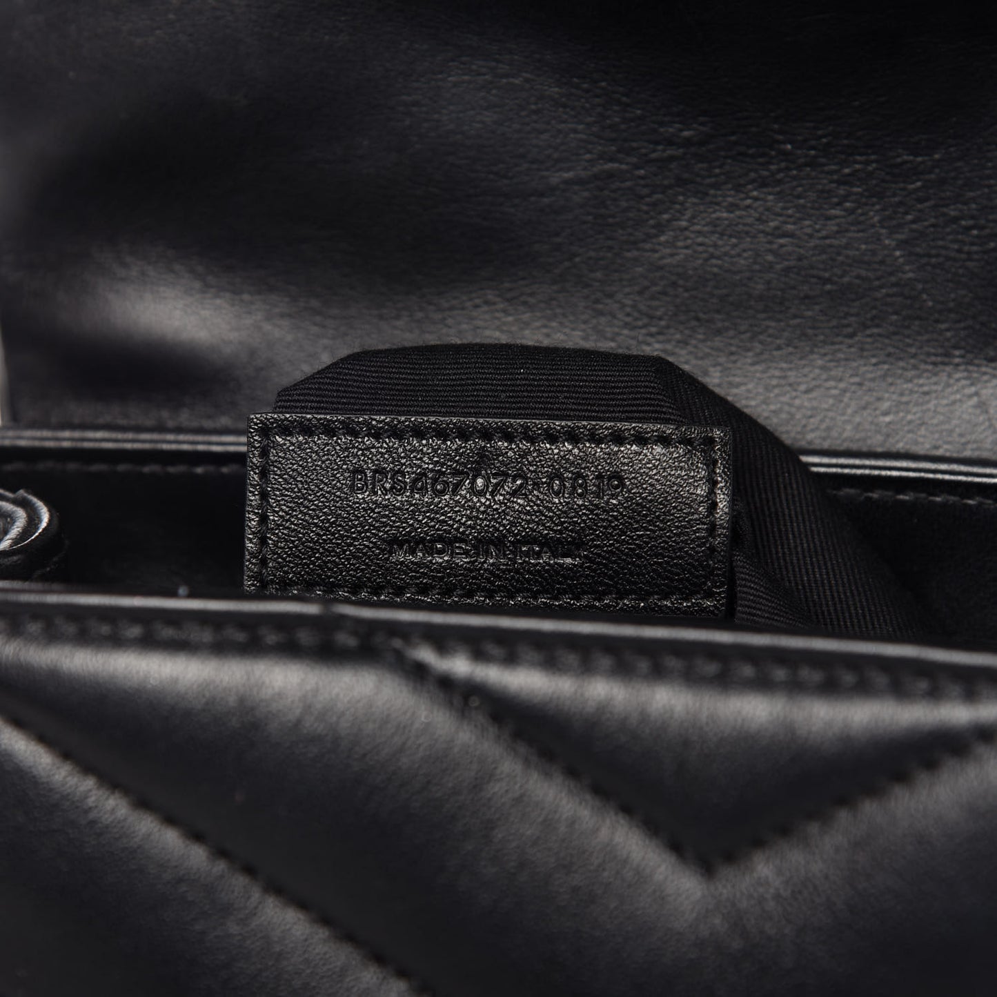 Calfskin Y Quilted Monogram Toy Loulou Crossbody Bag Black