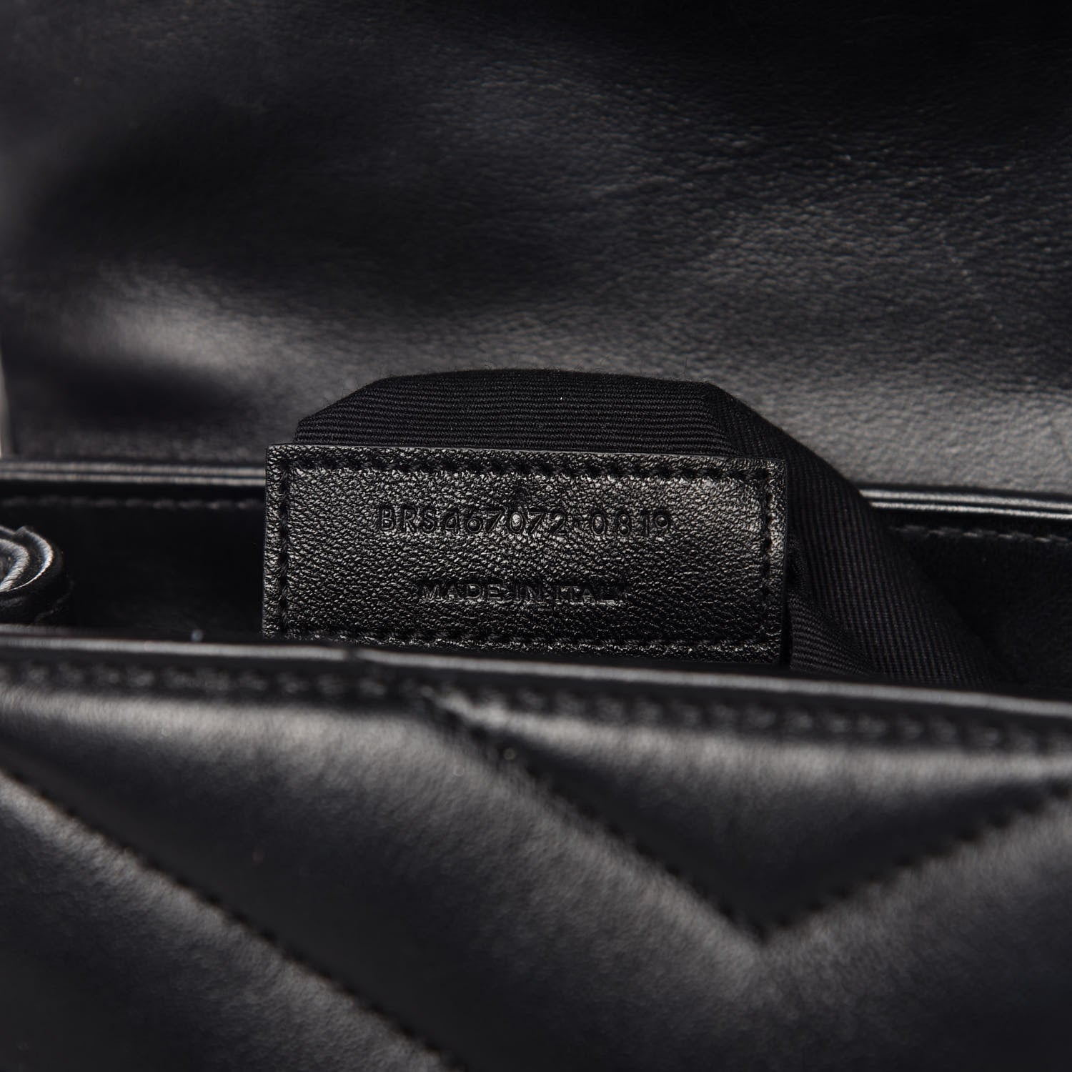 Saint Laurent Calfskin Y Quilted Monogram Toy Loulou Crossbody Bag Black 9 of 10