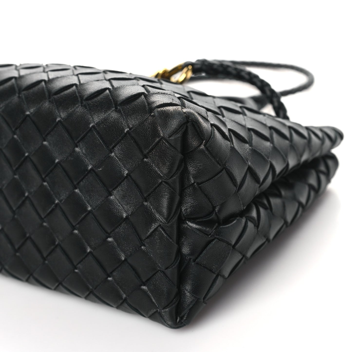 Nappa Intrecciato Small Andiamo Shoulder Bag Black