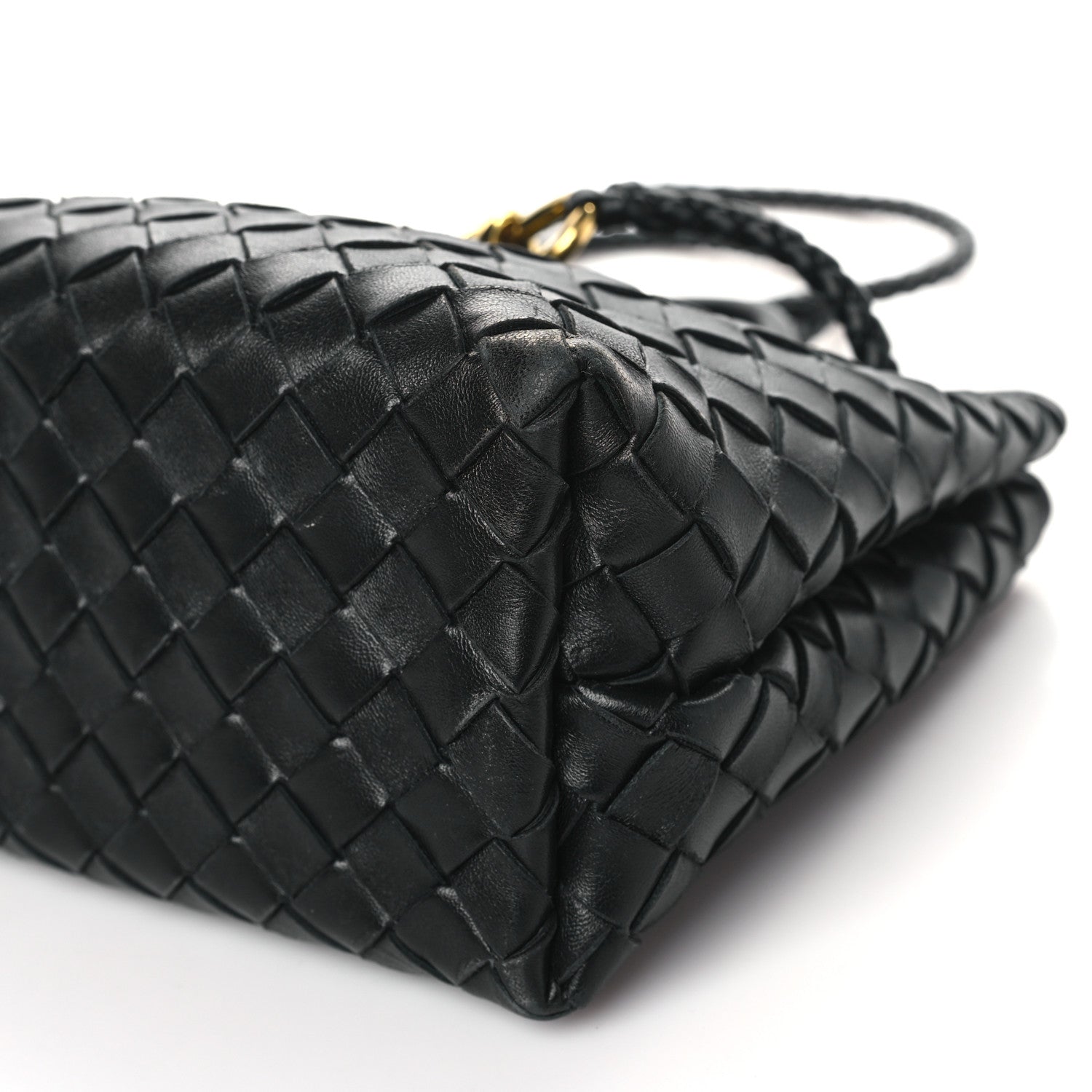 Bottega Veneta Nappa Intrecciato Small Andiamo Shoulder Bag Black 9 of 11