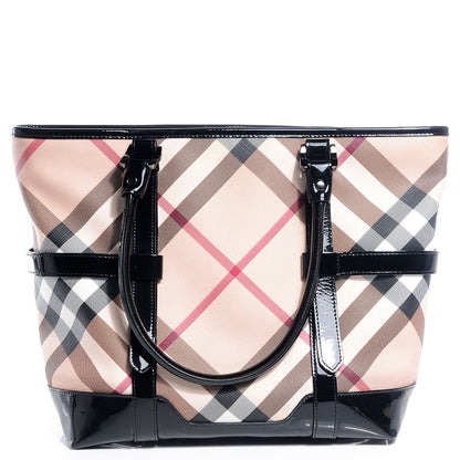 Burberry Supernova Check Medium Tote Black 1 of 8