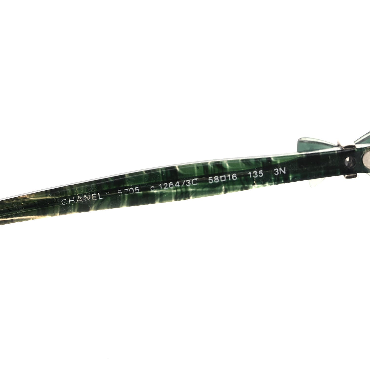 Chanel Acetate CC Bow Sunglasses 5205 Green 5 of 8