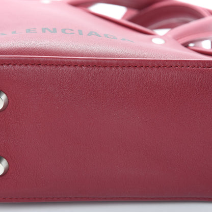 Balenciaga Shiny Day Calfskin S Triangle Duffle Rouge Grenat 12 of 14