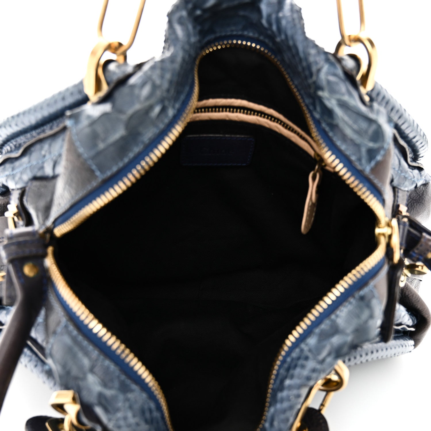 Chloe Snakeskin Medium Paraty Navy 5 of 9