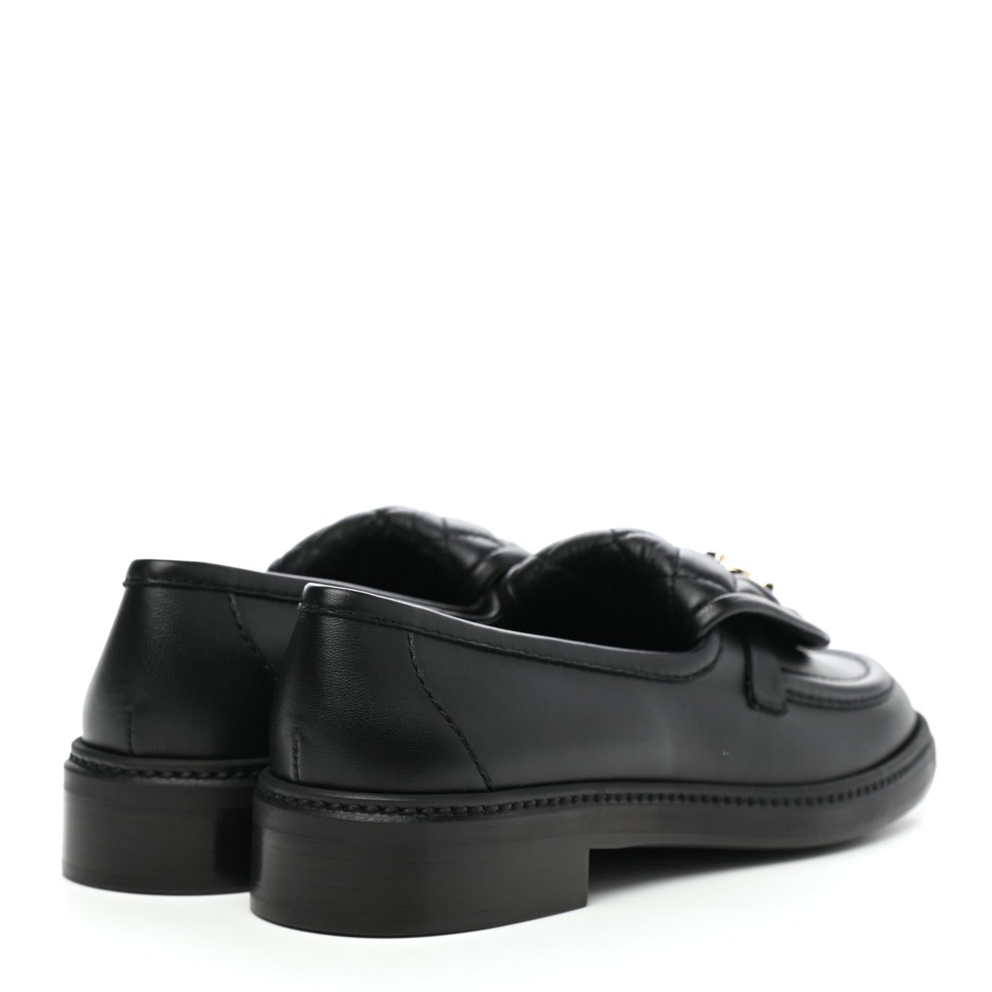 Lambskin Quilted CC Turnlock Loafers 38 Black