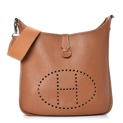 Hermes Taurillon Clemence Evelyne II GM Gold 1 of 15