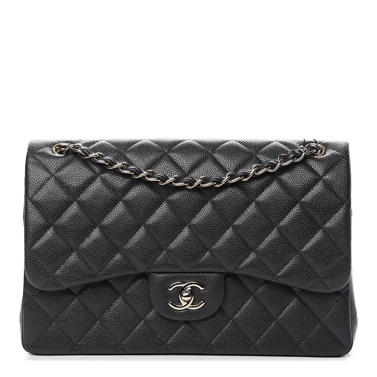 Chanel Caviar Quilted Jumbo Double Flap Grey 1 of 11