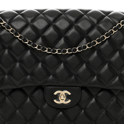 Chanel Caviar Quilted XXL Travel Flap Bag Black 5 of 10
