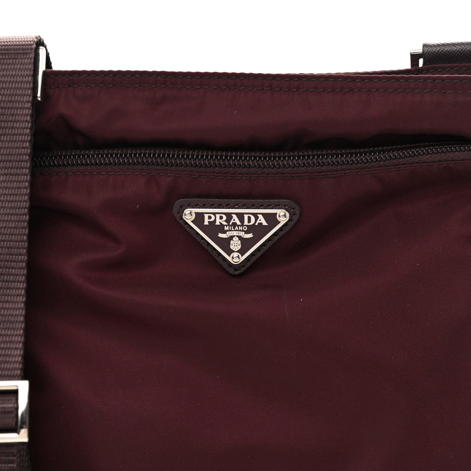 Prada Tessuto Nylon Small Flat Messenger Bag Granato 9 of 12